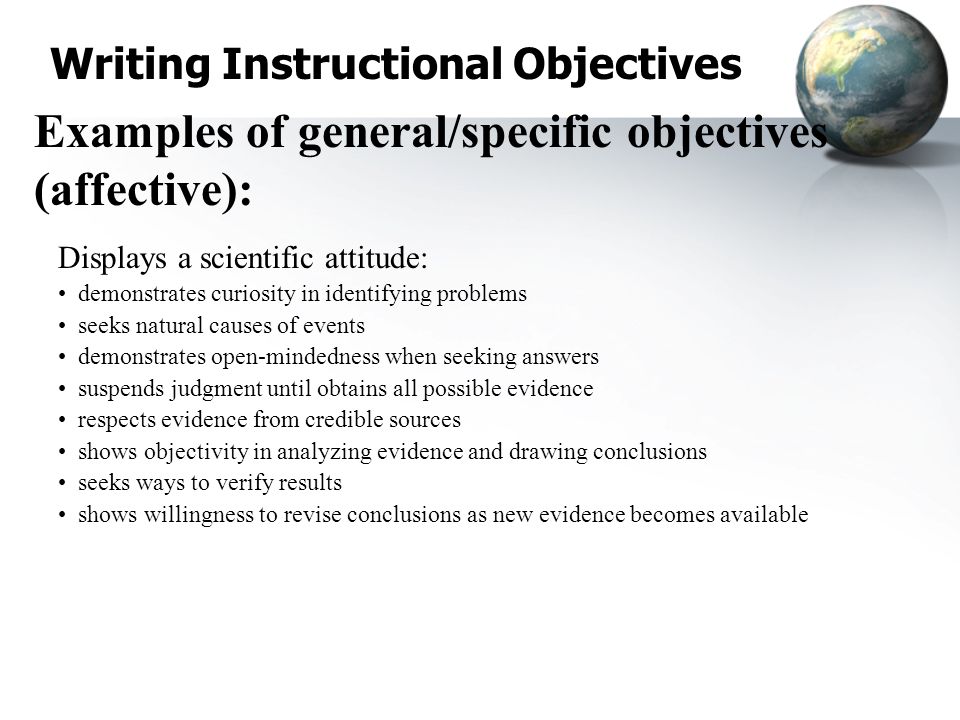 My Learning Objective